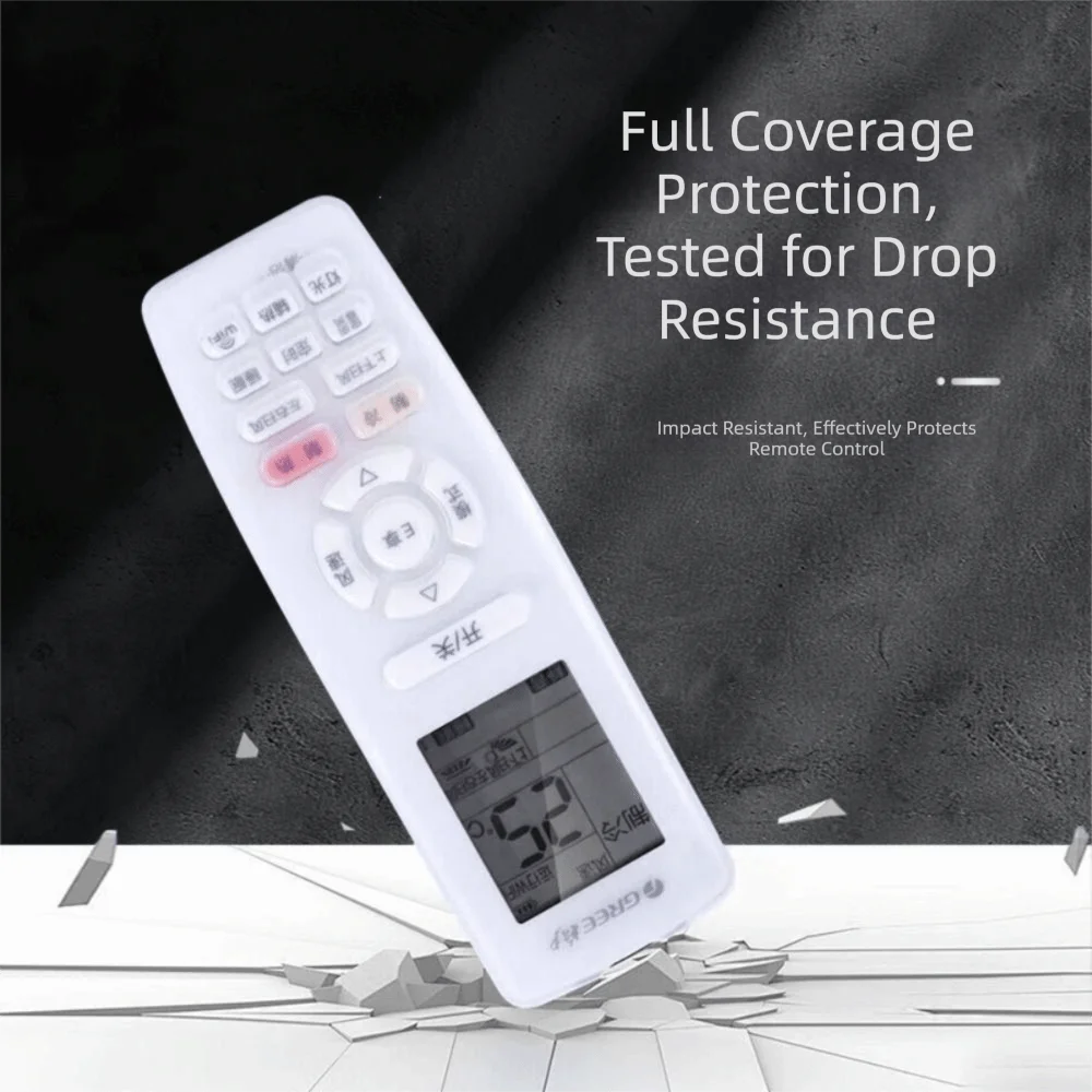 Silicone Remote Control Cover Full Coverage Waterproof Remote Controller Case Transparent Clear Button View