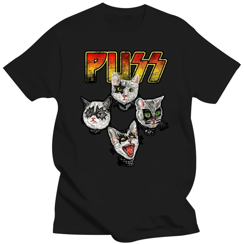 Puss Cat Band Mashup Kiss Band Music Tshirt