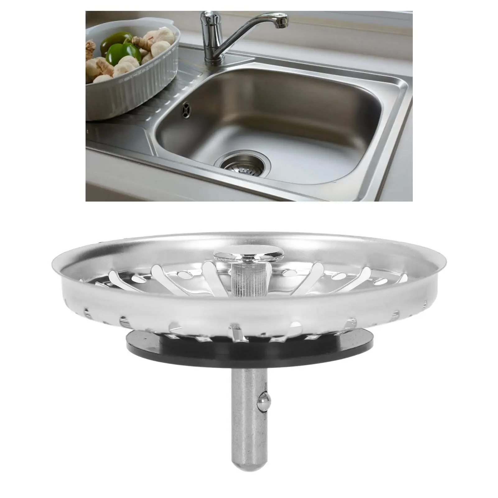 Утолщенная корзина-ситечко для кухонной раковины для эффективного дренажа в ванной и кухне