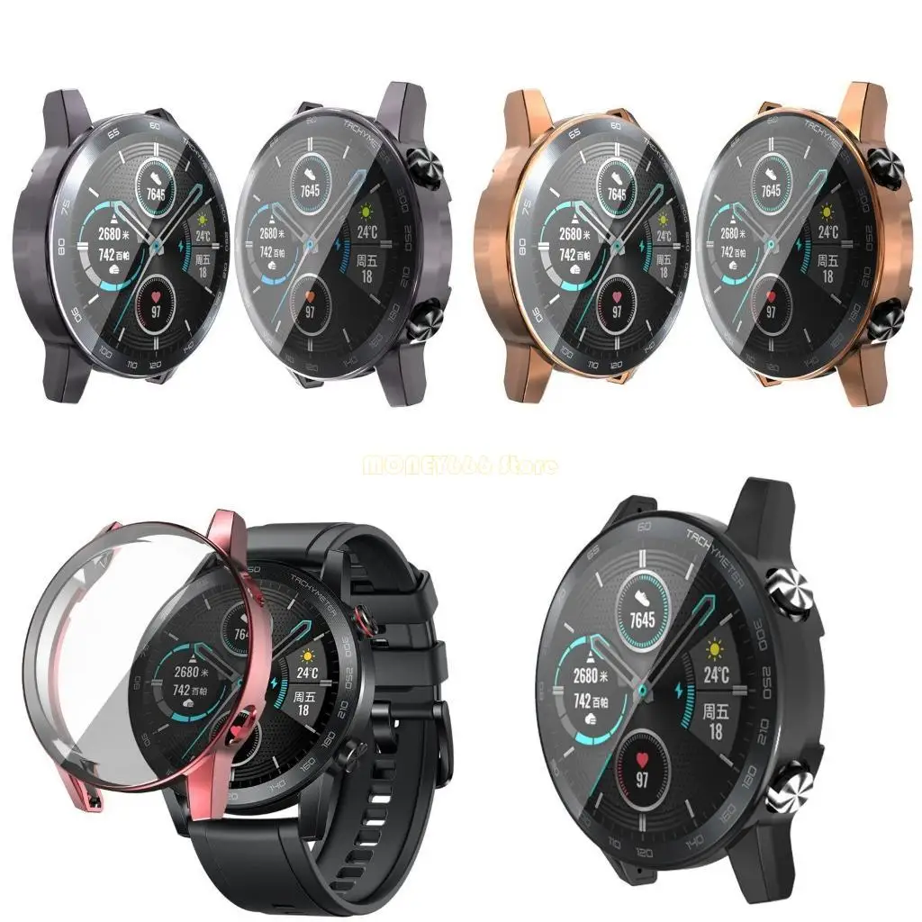 F62C 매직에 대한 보호 TPU 케이스 2 46mm 스마트 워치 범퍼 화면 보호기 명확한 커버 쉘 액세서리