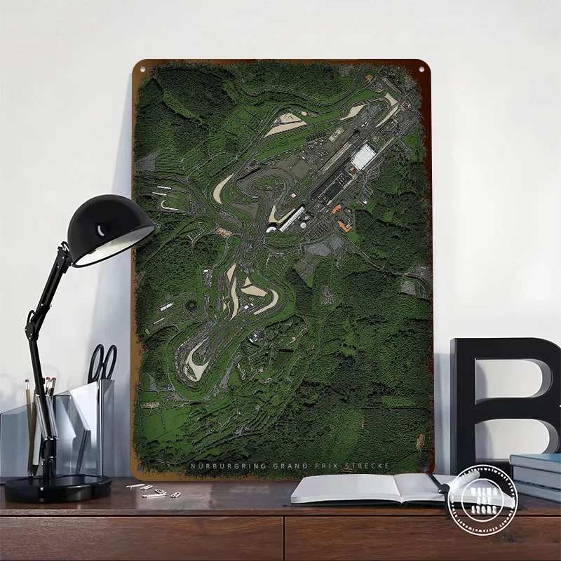 Nurburgring Nordshleife GP Metal Poster Perfect Gift for Fans Lovers Customized Wall Art Metal Sign for Decoration Garage House