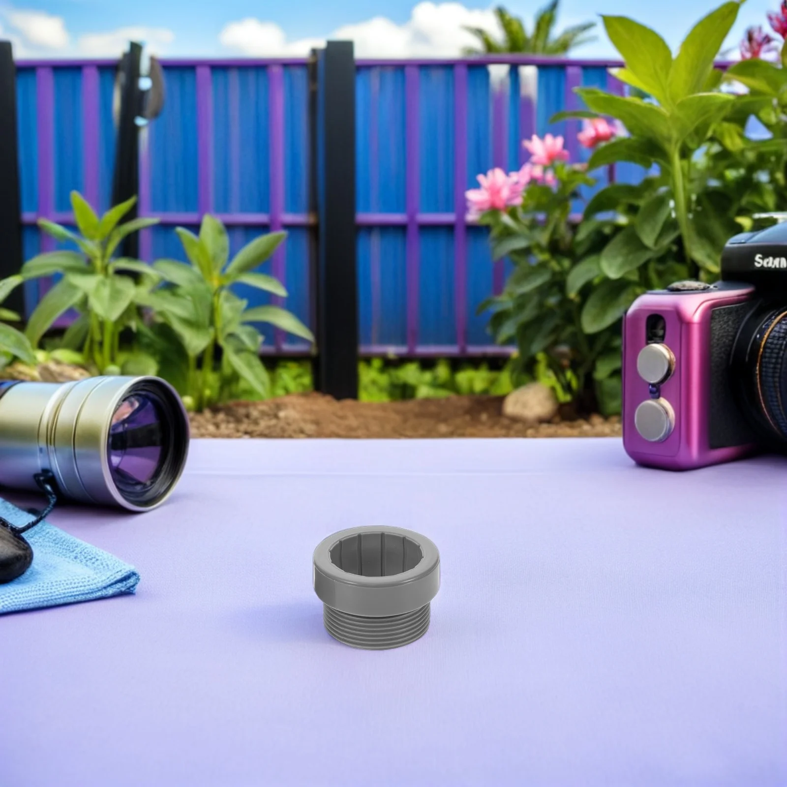 

4pcs Pool Umbrella Stabilizer Adapter Threaded Sleeve For Stable Support No Wobbling Swimming Pool Pole Connector Durable Pp