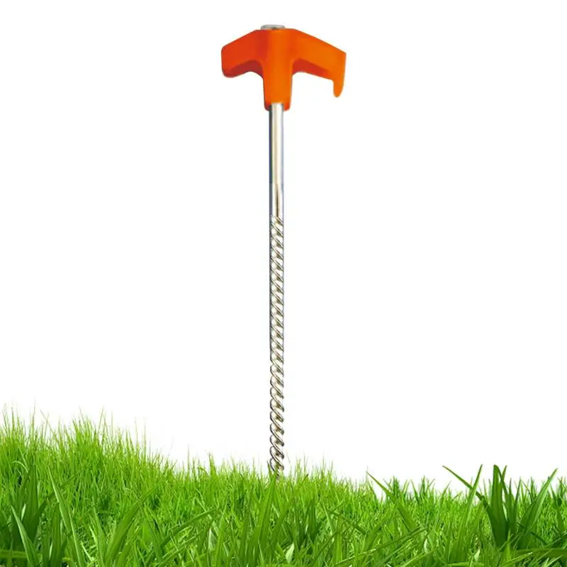 Outdoor Camping Tent Pegs Ground Nails Ground Anchors Screw in 8 Inch Ground Stakes Pop Up Tent Stakes Outdoor Accessories