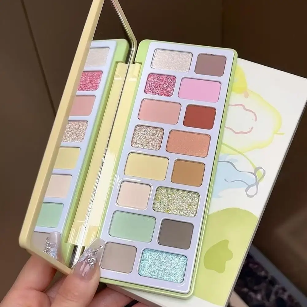 12 Colors Eyeshadow Palette Matte Shimmer Pearl Low Saturation Nude Earthy Tone Oil Painting Eye Makeup Palette Cosmetic