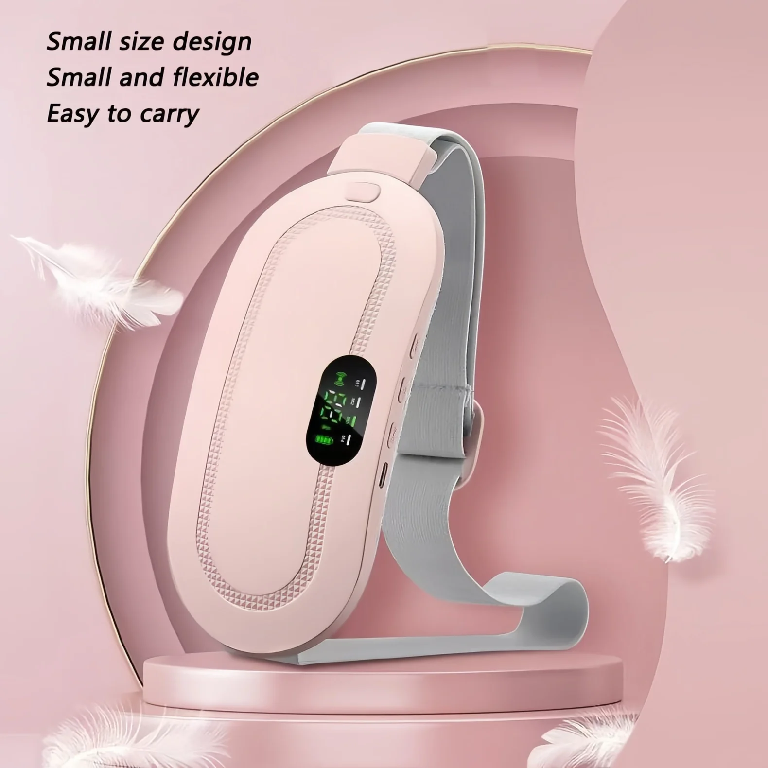 لوحة التدفئة الكهربائية تشنج الحيض مدلك حزام النساء فترة الرعاية الساخن ضغط جهاز الاهتزاز البطن Ulter دفئا حزام #3