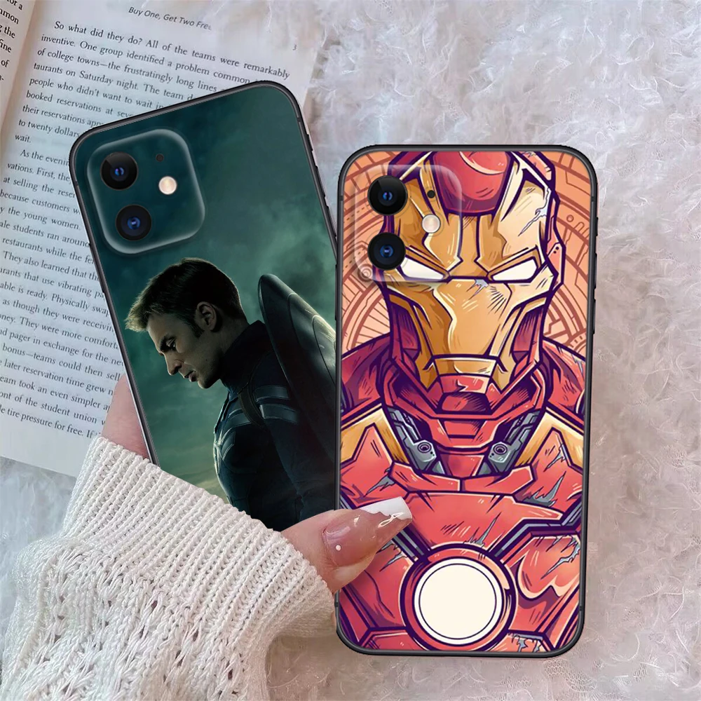 S-Super Hero Iron M-Man Soft Case for Redmi Note 11 11S 10 10T 10 Pro Max 10S 9T 9 9S 8 8T 7 Xiaomi Mi 11 11I 12 12X