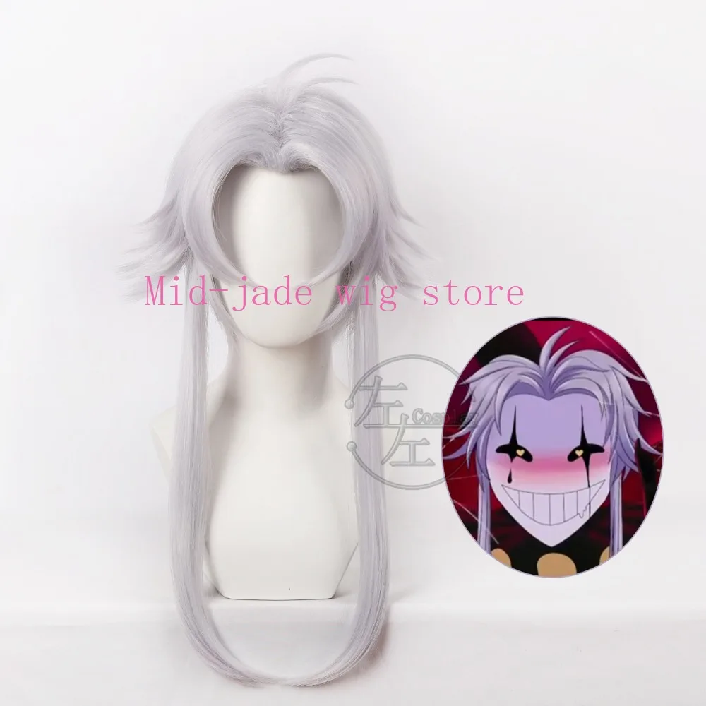 Anime Pierrot Freak Circus Cosplay Wig Styled Widow's Peak Synthetic Hair Heat Resistant Fiber for Convention Party