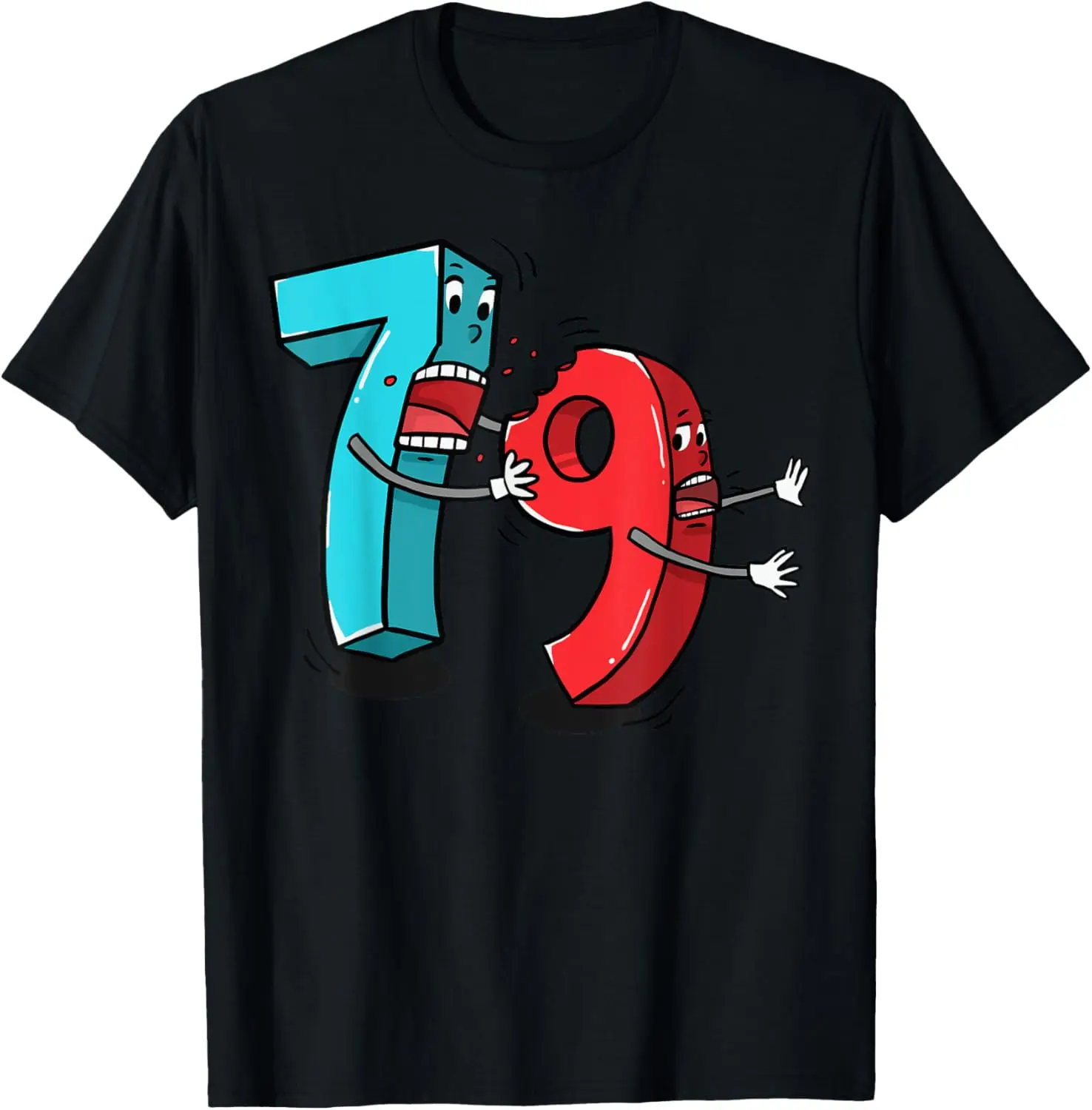7 Ate (8) 9 Funny Math T-Shirt Print on Demand Short Sleeve Mens T Shirt Custom Printed Graphic T Shirts Camisas