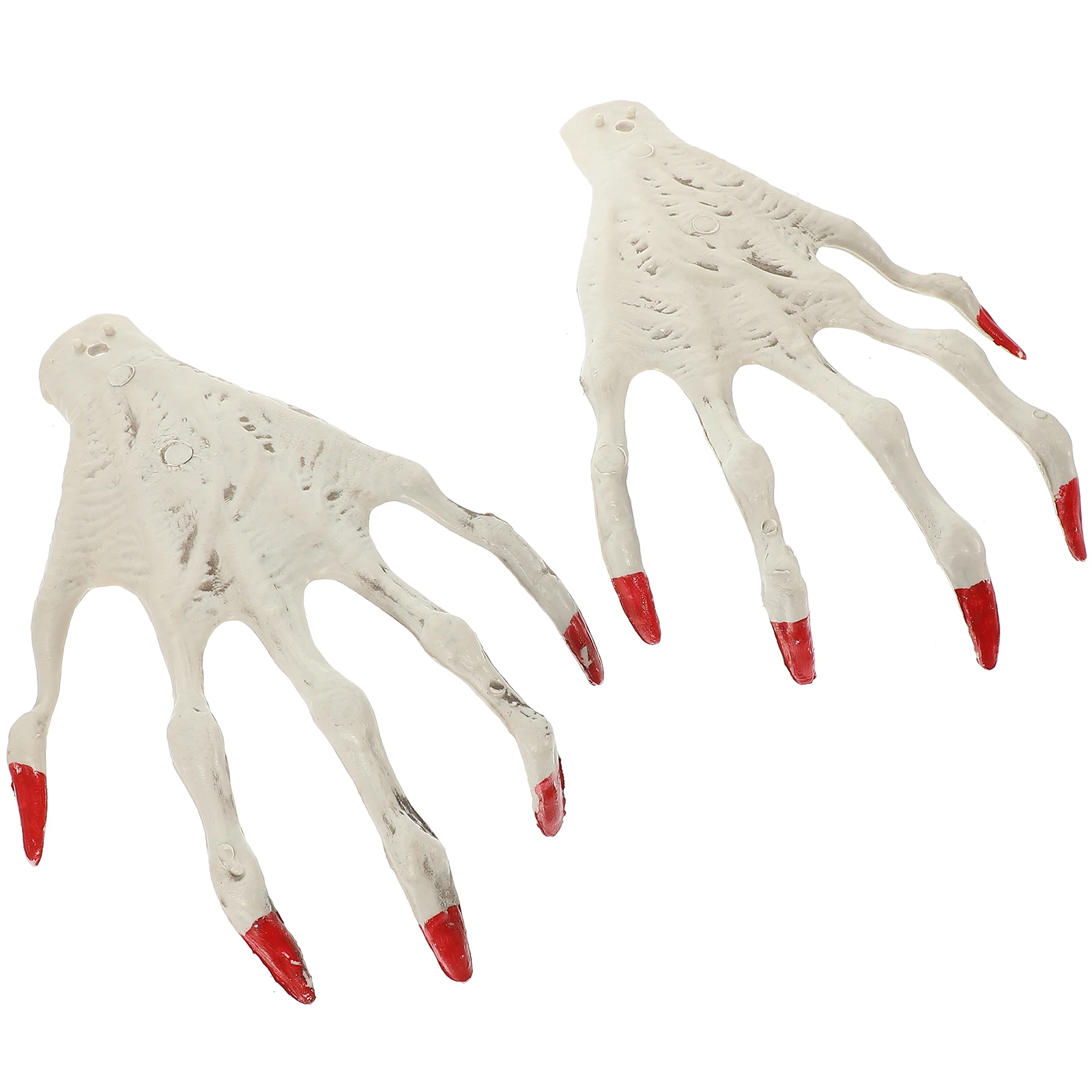 

1 Pair Halloween Decorative Props Ghost Hand Witch Hand Shape For Party Festival Gift Business Souvenir Plastic Craft