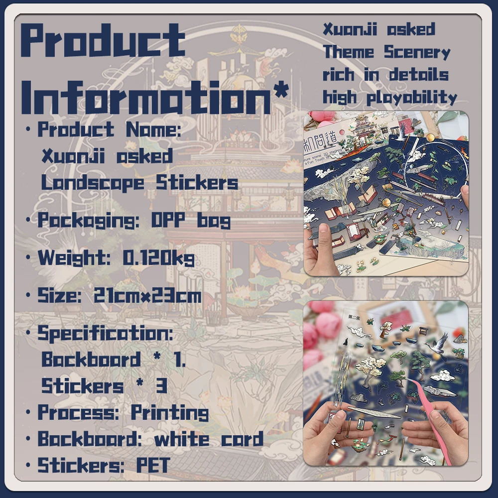 3PCS Creative 3D Miniature Shrinking Mystery: Creating Scenes for a Small Audience, Decompressing PET Transparent Stickers