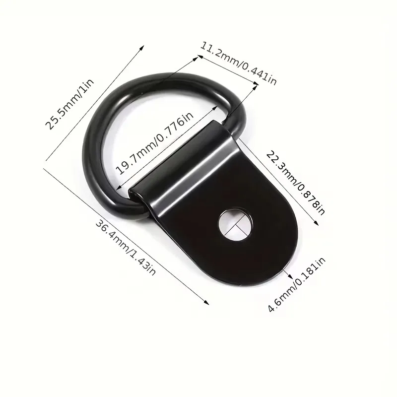 10Pcs D Rings Tie Down Anchors Ring Pull Hook Stainless Steel Lashing Ring Load Fit for Car Boat Cargo Trailer Vehicles RV Van