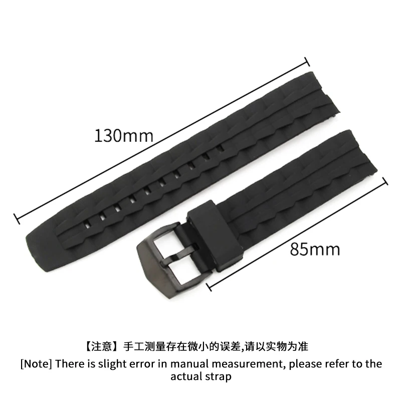 For Casio Waterproof Watch Strap Soft EF-550D/PB EF-523 Men's Anti-Allergy Edifice Resin Silicone 22mm Black Replace Watch Band