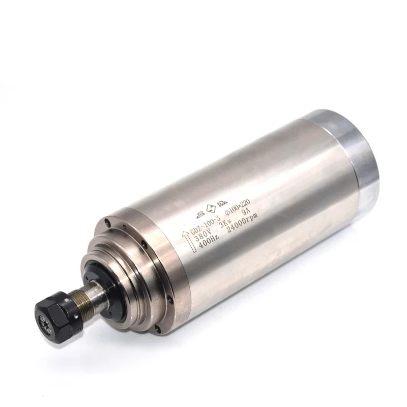 3kw 3.7kw 4.5kw 220V 380V CNC Router Spindle Motor ER20 Collet 100mm Diameter for Milling Plaining Machine Tools