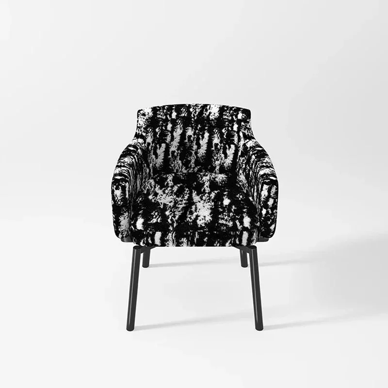 Metalen Zwarte Eetkamerstoelen Moderne Luxe Esthetische Ergonomische Stoel Keukenontwerper Nordic Chaises Salle Kribbe