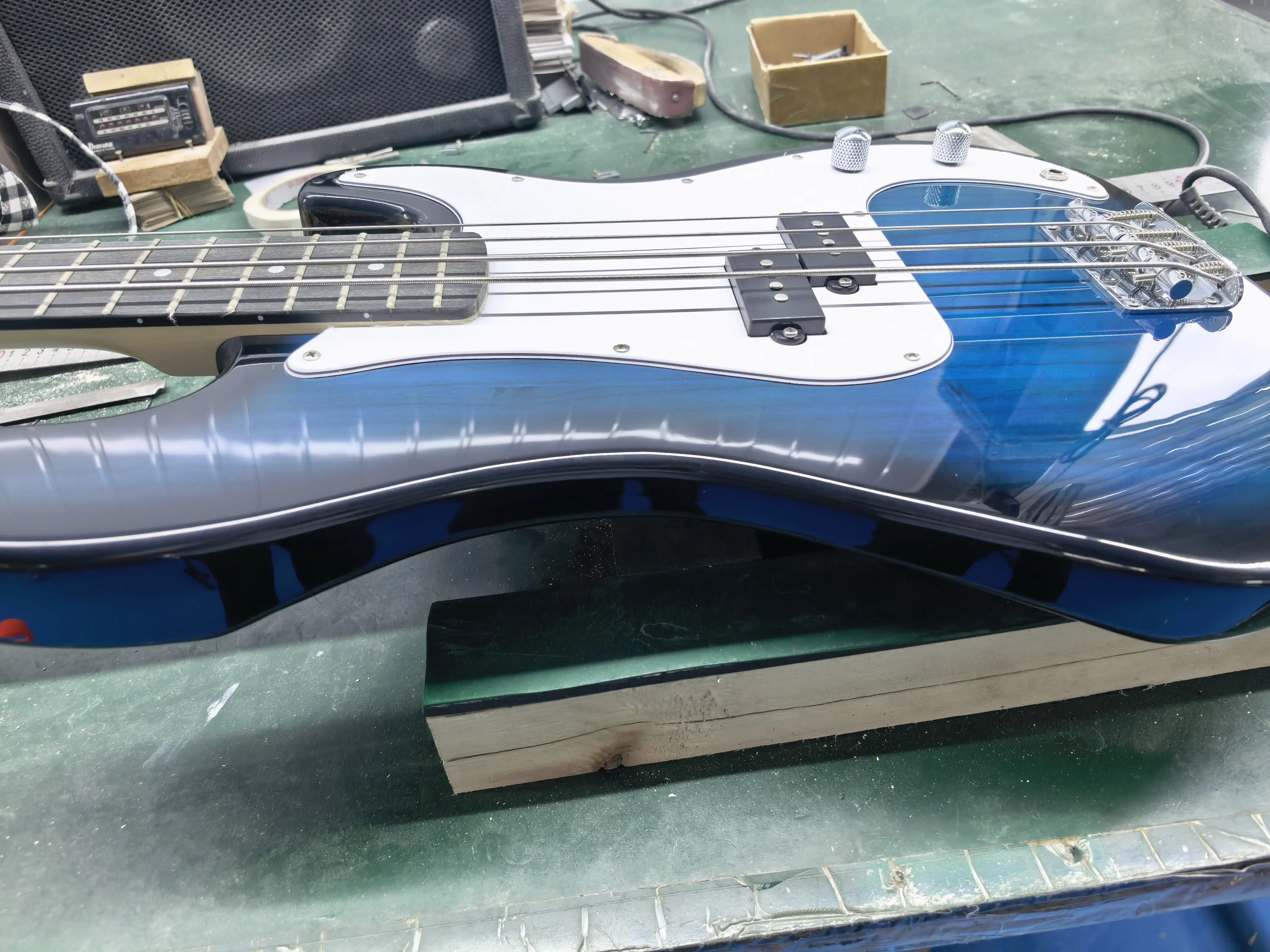 Blue Bass Guitar Customizable in Stock Tail Order Electric Bass Guitars for Musicians And Bands