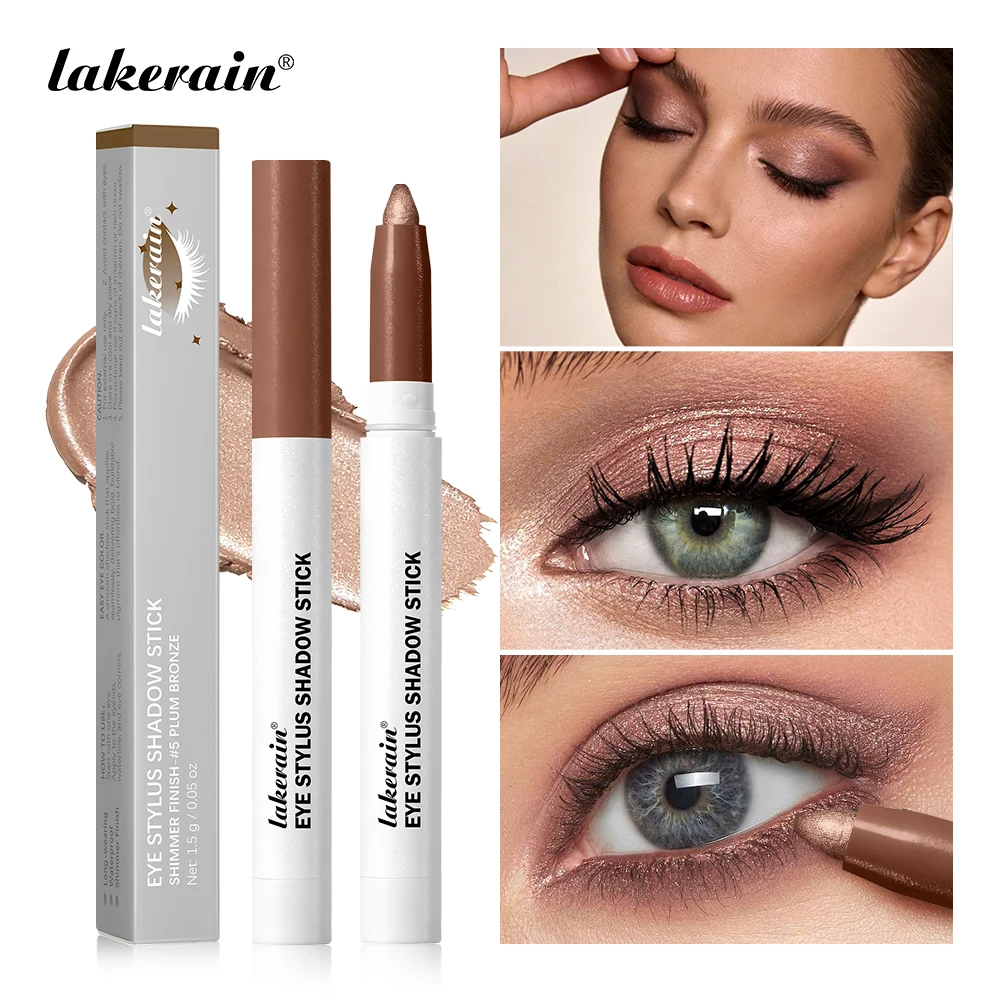 Eye Stylus Shadow Stick Long Lasting Makeup Effect Waterproof Sweat Resistant Circular Design Matte Pearl Tones Eye Shadow Pen