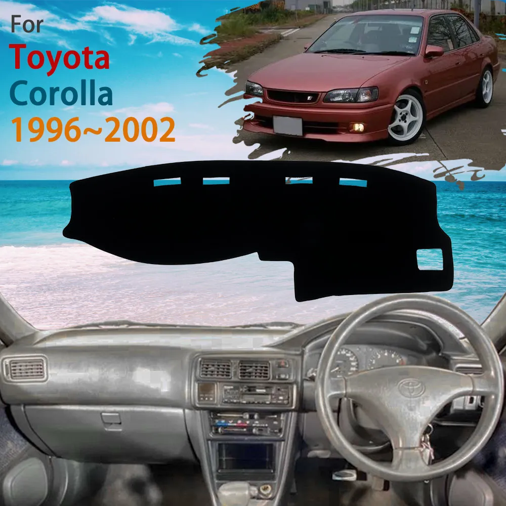 For Toyota Corolla Sprinter Carib E110 MK8 8th 1996~2002 Dashboard Rug Cover Dash Mat Protective Avoid Light Carpet Car Stickers