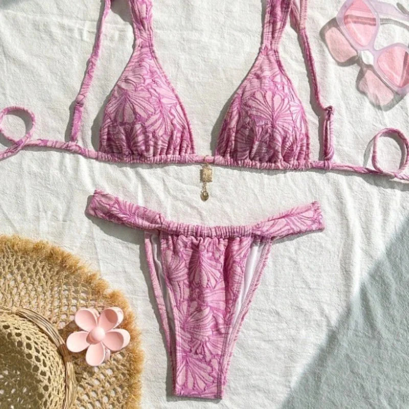 

Special Fabrics Printed Bikini Set Women Swimwear High-End Swimsuits Sexy Two-Piece Bathing Suit Women Beach Biquine Brasileiro