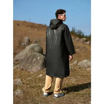 成人加厚防水EVA連帽雨衣,男女通用,適合露營戶外穿著,防雨罩 10 最佳銷售 長版雨衣 - №10