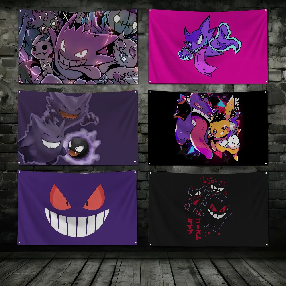 G-Gengar P-POKEMON  Flag Workshop Flags Room Decor Flag  Outdoor Decorations  Flags for Rooms Four Hole Flag