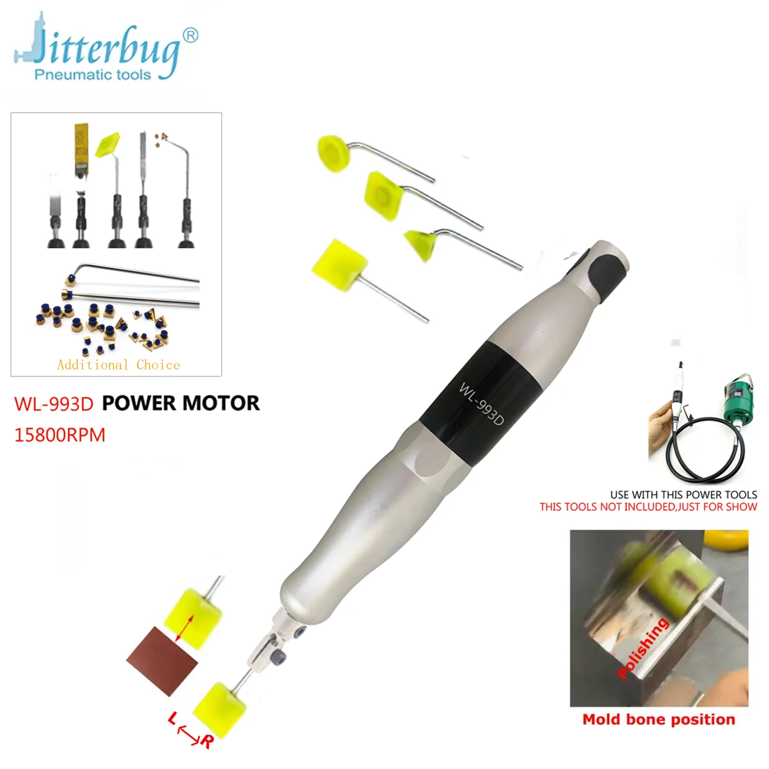 993D Power Tool Reciprocating Polishing Machine for Mold Grinding, Glue Granule Sandpaper & Line Lapping