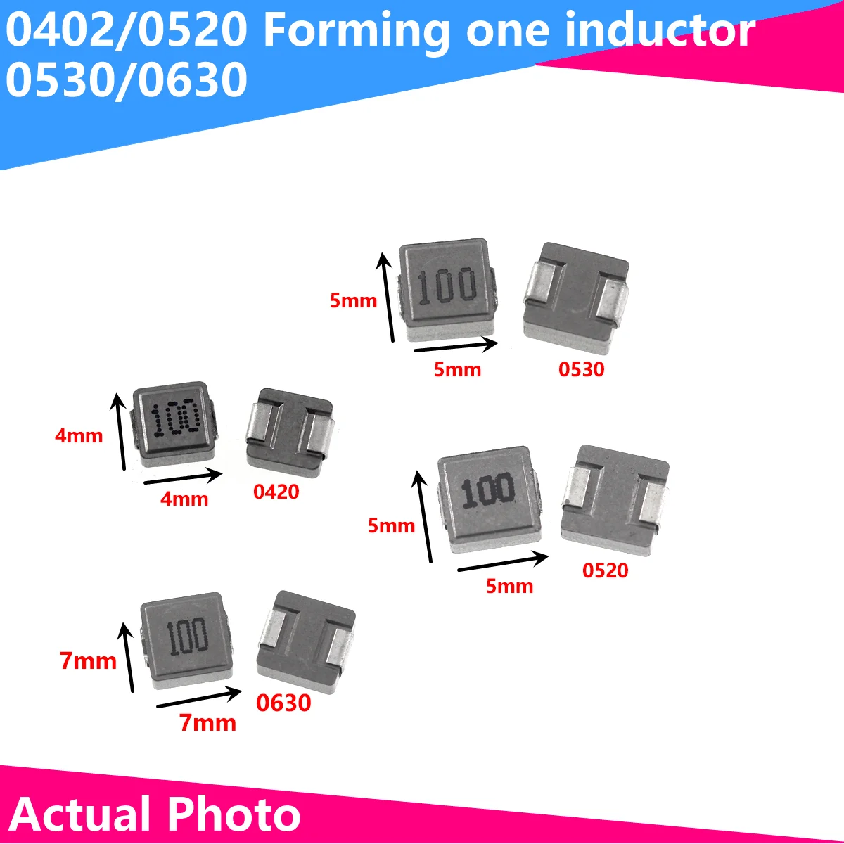 10PCS 0420 0520 0530 0630 1/1.5/2.2/3.3/4.7/6.8/10/15/22uh Molding Power Choke Coil SMD Power Integrated Inductors