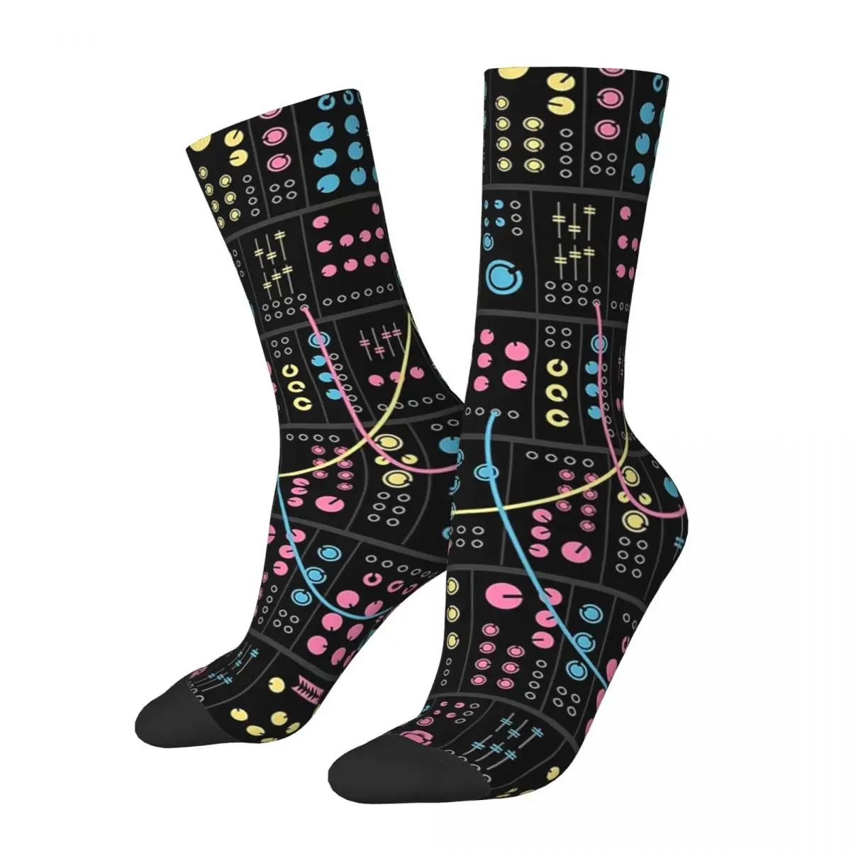 Modular Synthesizer Socks Harajuku Sweat Absorbing Stockings All Season Long Socks Accessories for Unisex Birthday Present