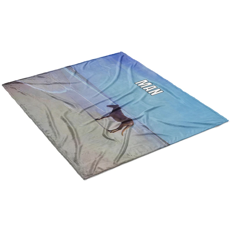 Aertemisi Man Horse on Beach Meme Pet Blanket for Small Medium Large Dog Cat Puppy Kitten Couch Sofa Decor