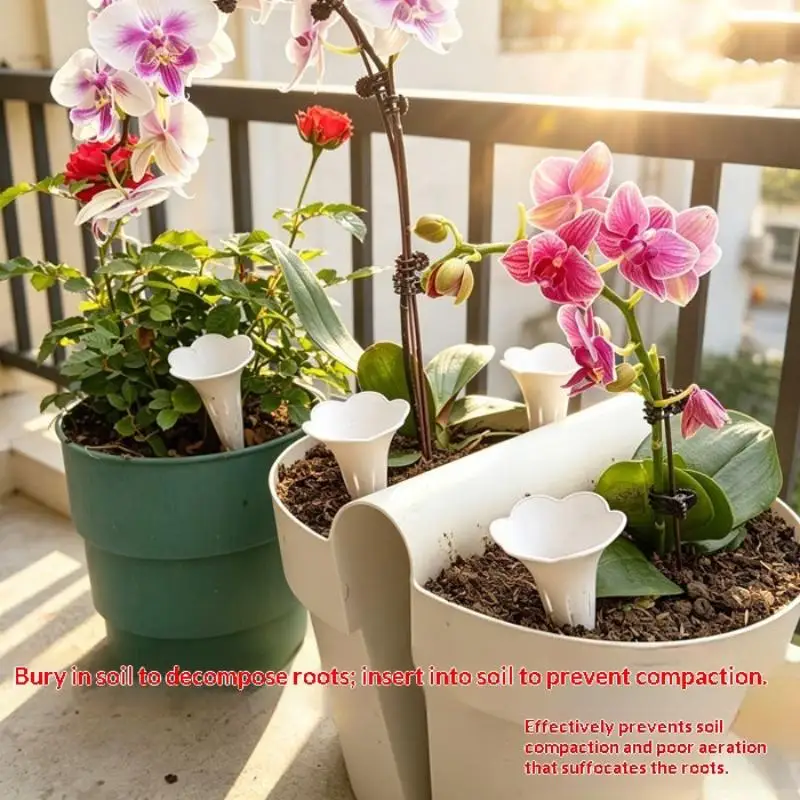 Hot Sale 10/20/50Pcs Plant Breathable Watering Device Home Conical Root Protection Tube Potted Flower Prevent Root Rot Tool