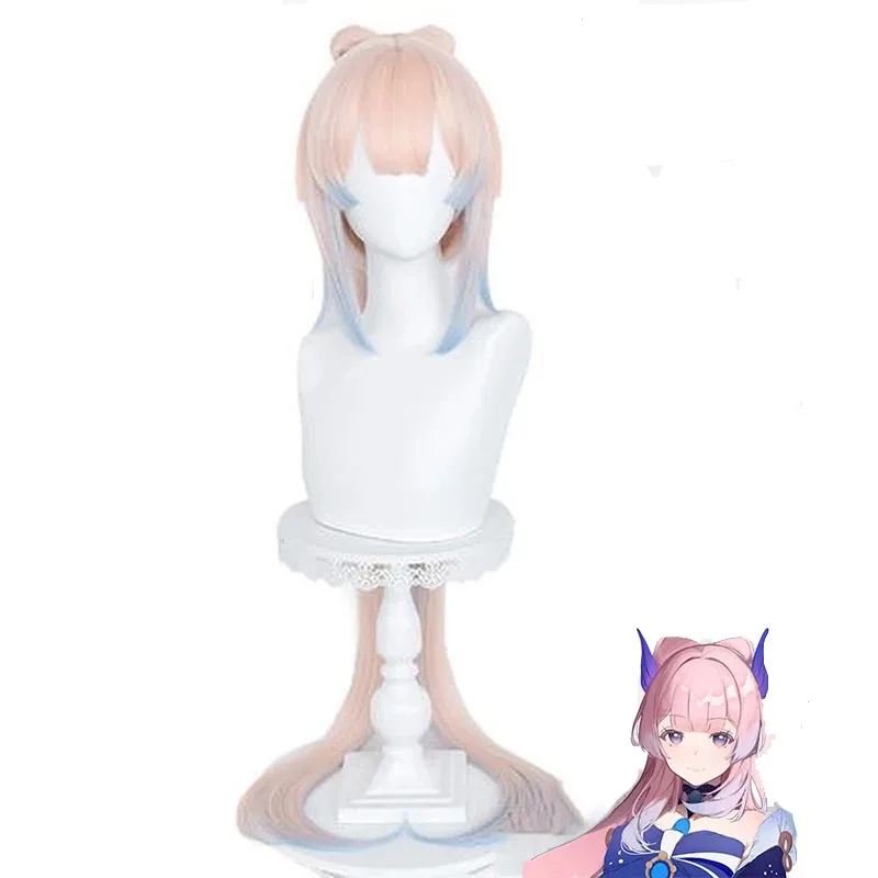 

Парик для косплея Кокоми из игры Genshin Impact, светло-лососевый, термостойкий, из синтетических волос, для аниме-косплея