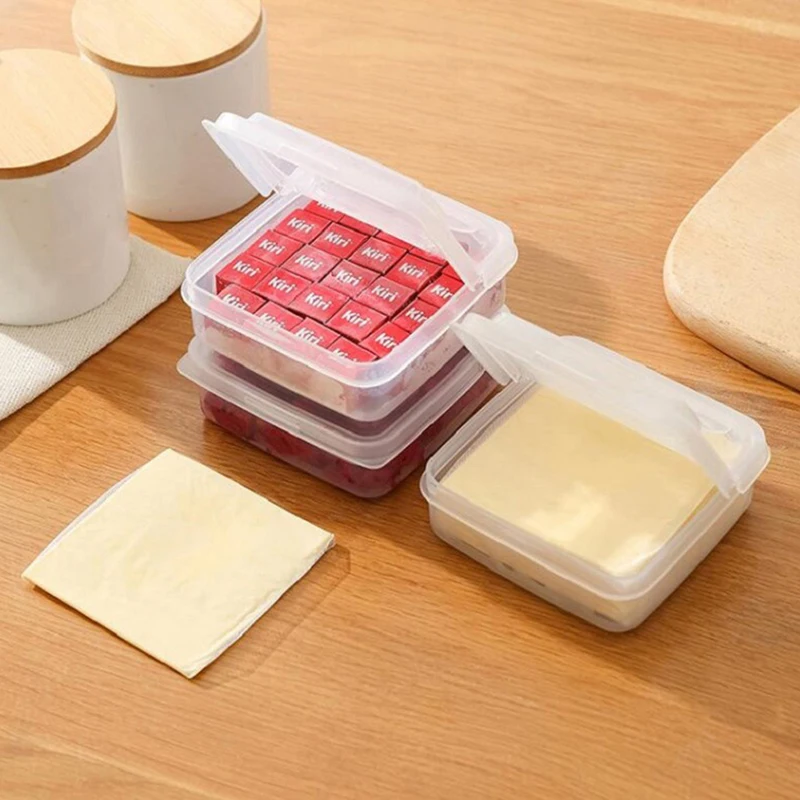 Butter Cheese Storage Box Portable Refrigerator Fruit Vegetable Fresh-keeping Organizer Box Transparent Cheese Container