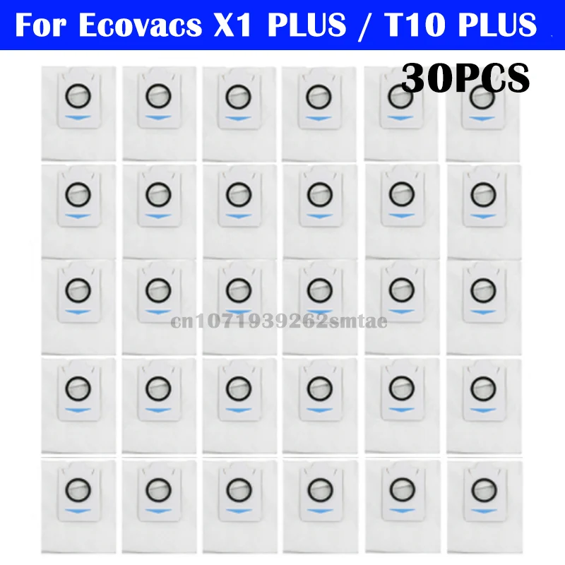 로봇 진공 청소기용 먼지 봉투, 일회용 쓰레기 봉투, 더러운 교체 부품, Ecovacs X1 PLUS / T10 PLUS 액세서리