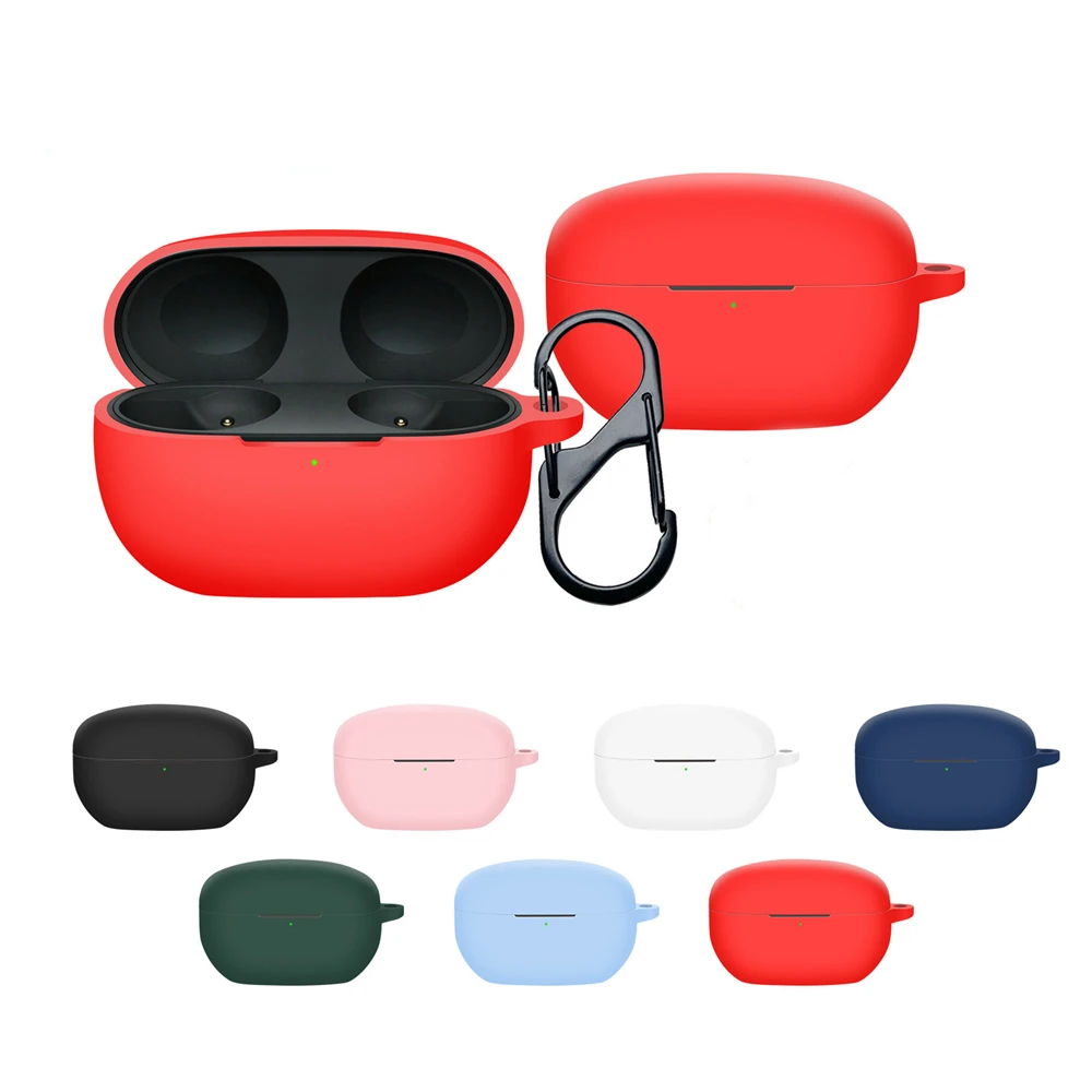 

For Sony 2023 Headphone Cover For WF-1000XM5 Case Soft Silicone Case Cover Shock Full-Body with Keychain