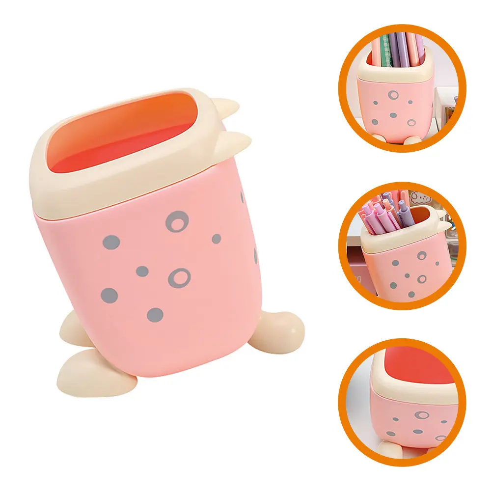 

Cartoon Pen Holder Practical Desktop Organizer Pencil Container for Student Office Home Use Modern Desk Accessories