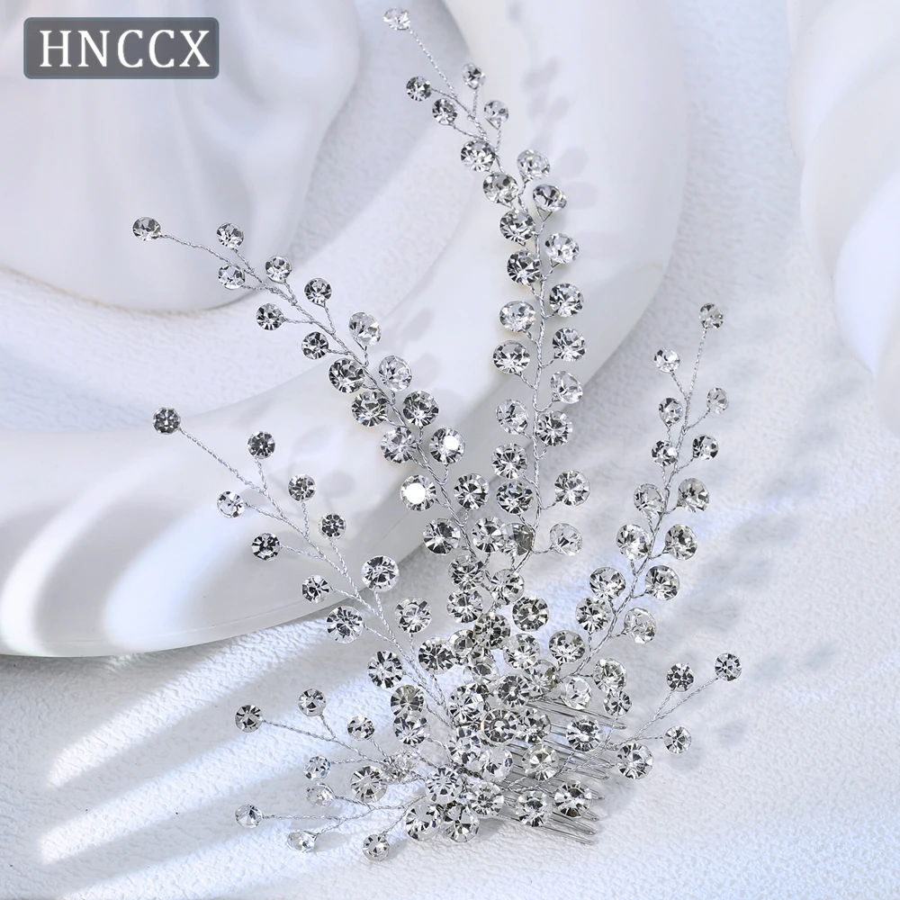 

YouLaPan Свадебный гребень для волос с кристаллами, серебряная повязка на голову со стразами, элегантные женские украшения для вечеринок и выпускных вечеров HP590