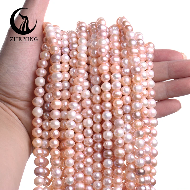 Zhe Ying 3A Mix Color Potato Pearl Beads Loose Natural Freshwater Pearls for Jewelry Making Bracelet Necklace DIY Accessories