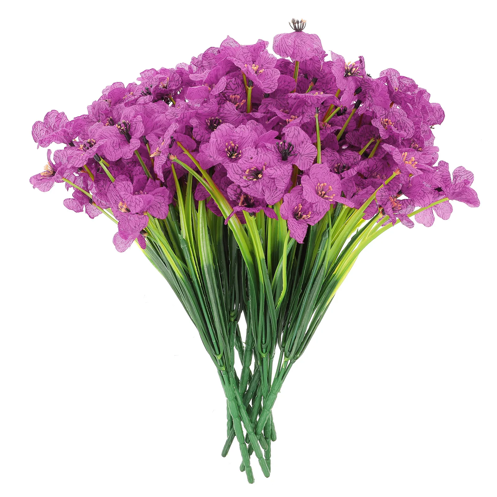 

12 Pcs Artificial Violet Bouquet Realistic Flowers Home Decoration Wedding Prop Imitated Plants Indoor Adornment