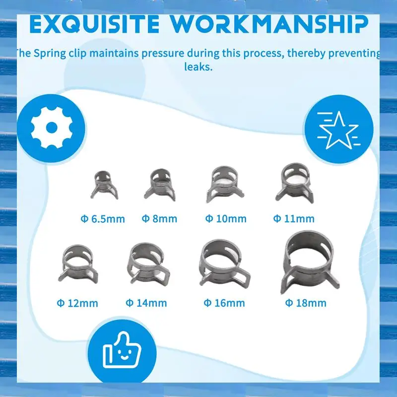 

Complete Set Of 160 Hose Clamps: Diameters Range 6.5 - 18Mm With Included Screwdriver