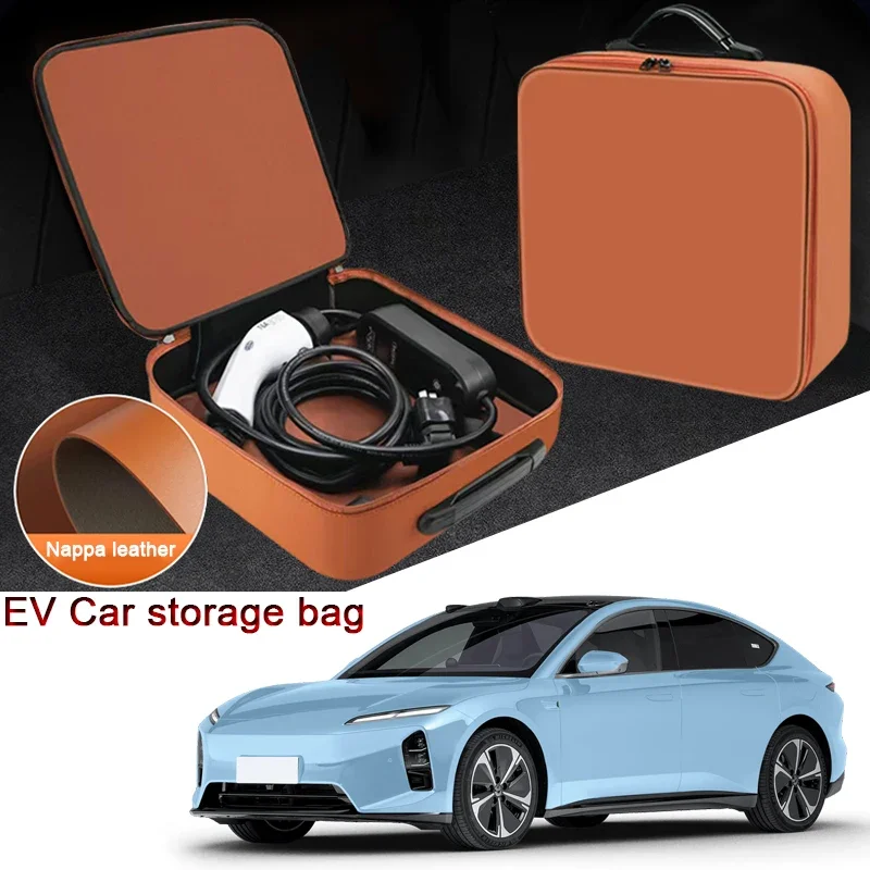 

EV Car Charging Cable Storage Box Fit For NIO ES6 EL6 ET5 Touring ET5 Firefly ET7 ET9 Electric Vehicle Charger Cables Carry Bag