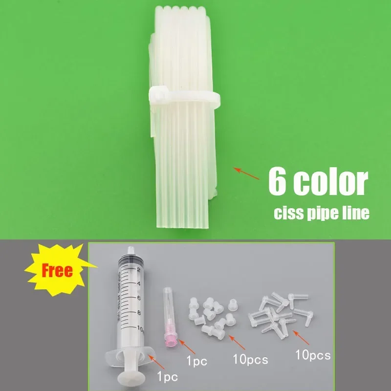 1M 4 6 8 Color Ciss Line Ink Tube Inktube Pvc Pipeline + Tube Elbow + Rubber Stopper Parts Accessories Kits