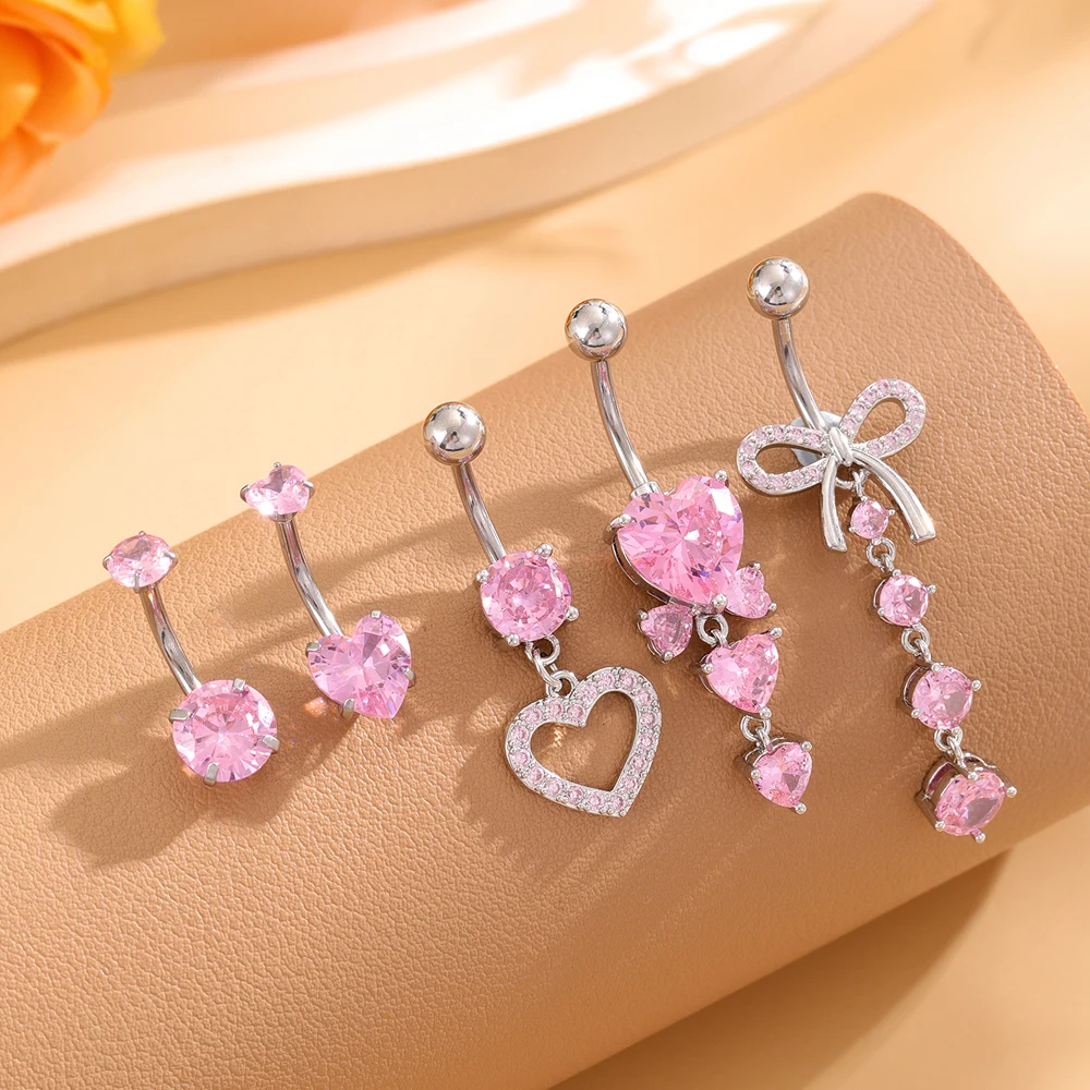 3-5pcs Mixed-Style Sets Dangle Belly Button Rings