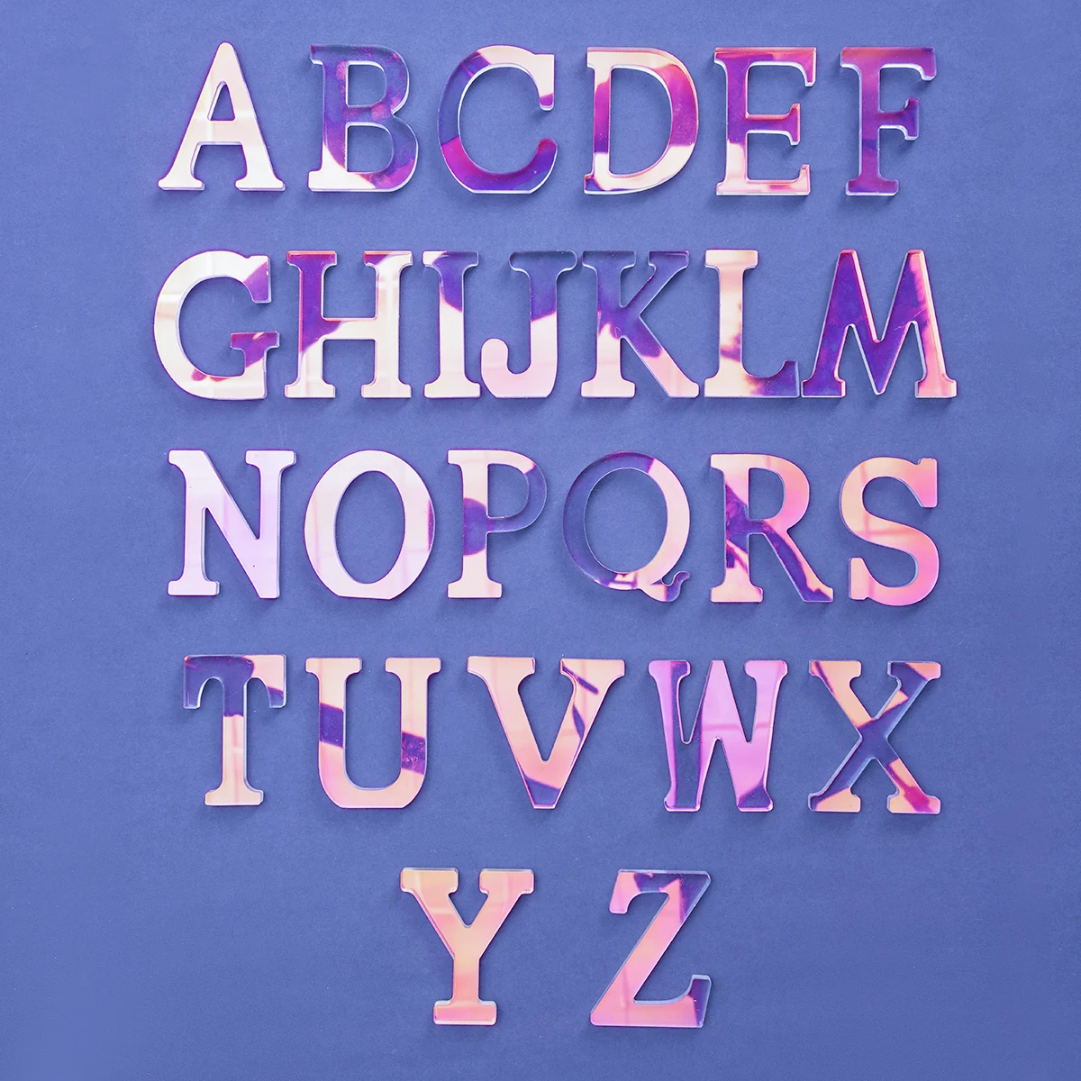 1 multi-color colorful acrylic English letter decoration, suitable for decorating the living room, bedroom, study