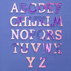 1 multi-color colorful acrylic English letter decoration, suitable for decorating the living room, bedroom, study