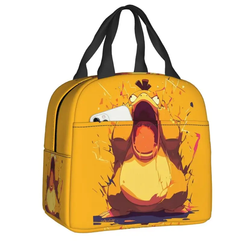 

Портативный ланч-бокс в стиле аниме P-Psyducks для женщин, водонепроницаемый холодильник, термоизолированная сумка для обеда, офисная работа