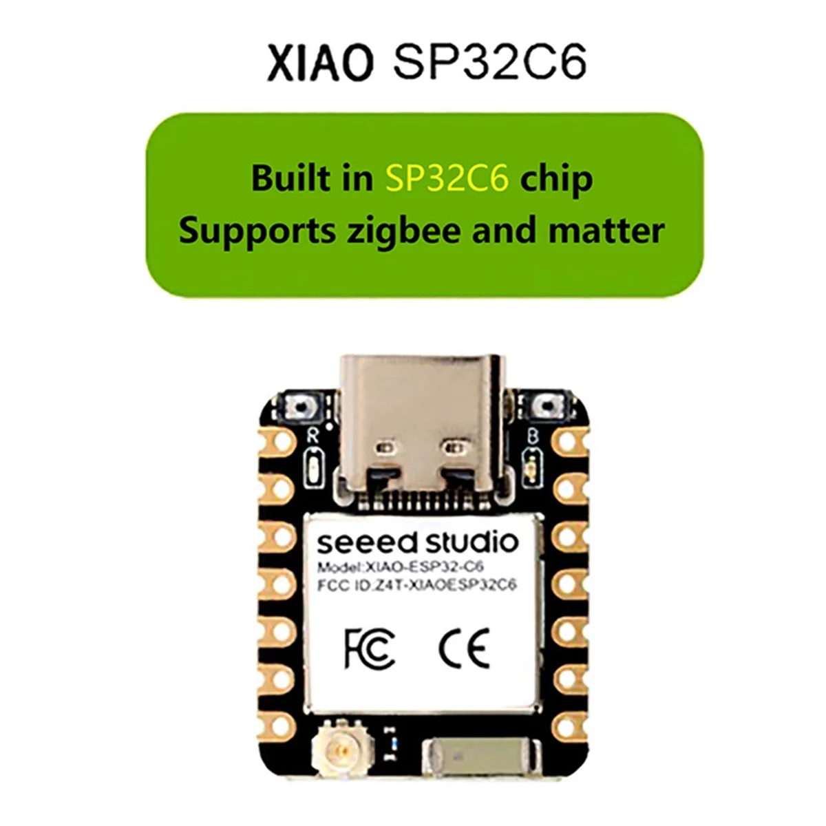 AU32-XIAO ESP32C6 Tiny Super Mini Board WiFi Bluetooth5.0 Development Board voor Arduino voor Seeed Studio Niet gesoldeerd
