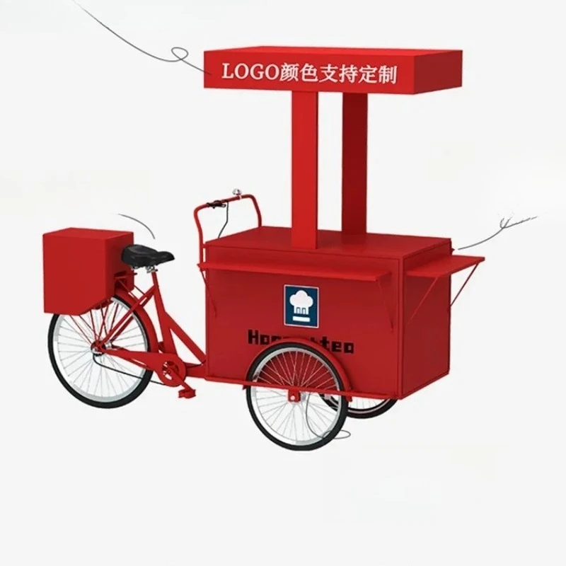 Outdoor Stall Car Creative Inverted Riding Tricycle Park Sales Pushcart Night Market Display Stand Dining Cart
