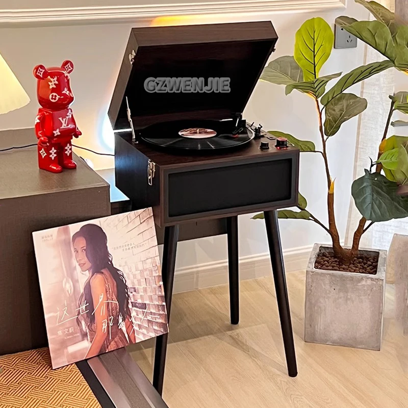 Floor Standing Vinyl Record Player Wireless Bluetooth Retro Phonograph Stereo Speaker Living Room Decoration Gift Caixa De Som