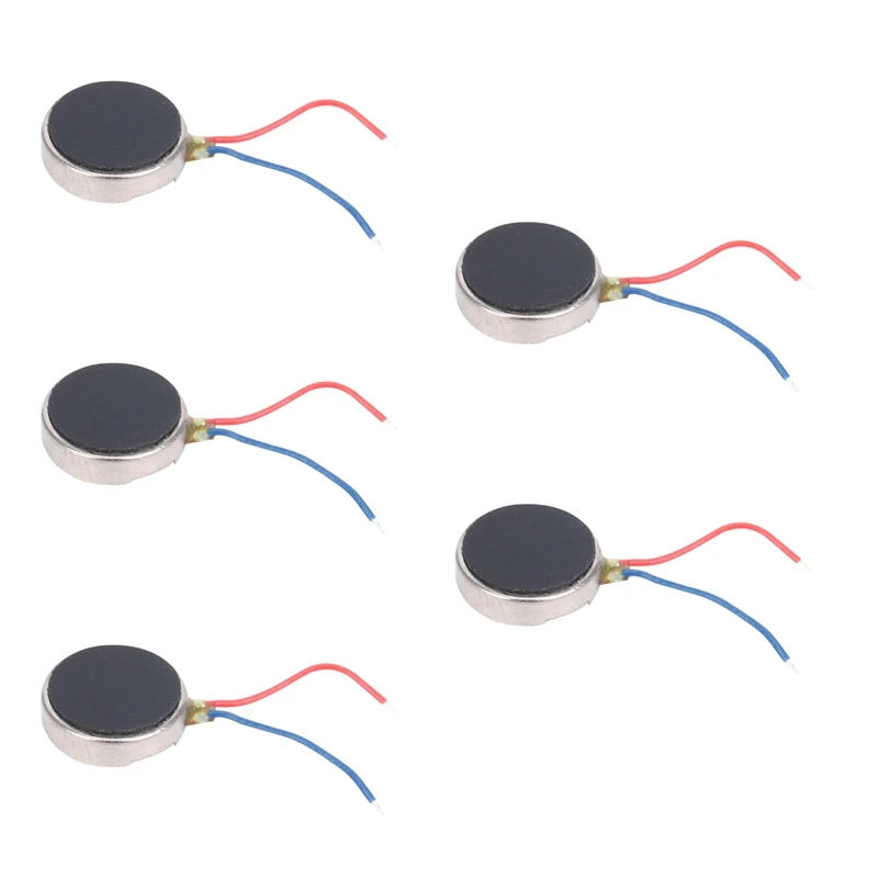 5X DC 3V 60MA 9000+/-2000RPM Phone Coin Flat Vibrating Vibration Motor