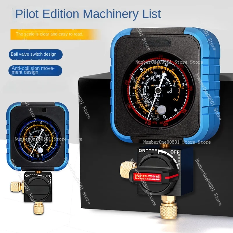 Single Meter Air Conditioning Snow Seed Pressure Detection Fluorination R22/R134/R410a Fluorination Refrigerant Gauge