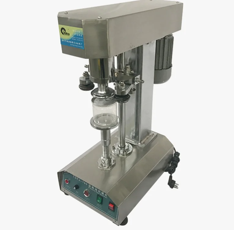 

TDFJ-160 JYD Customized Hot Sale Semi Automatic Table Top Tinplate Plastic Can Beverage Round Bottle Jar Capping Sealing Machine